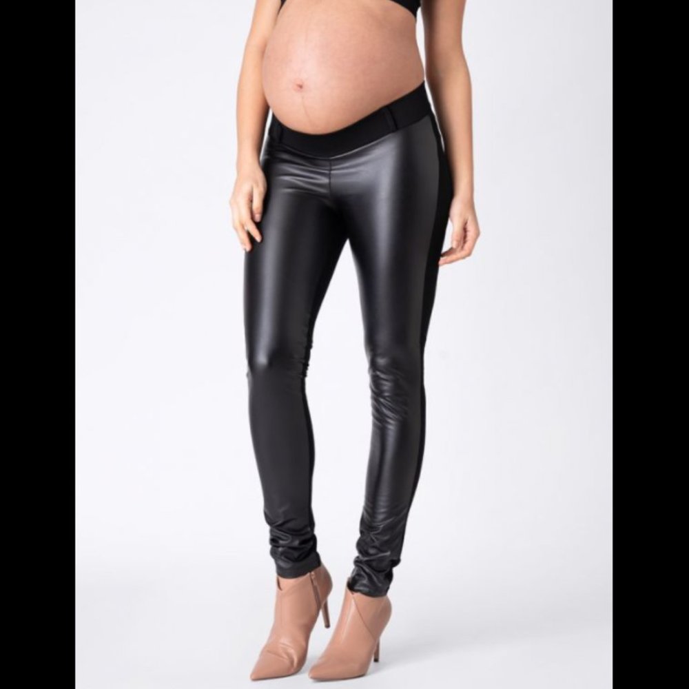 Seraphine Faux-Leather front leggings